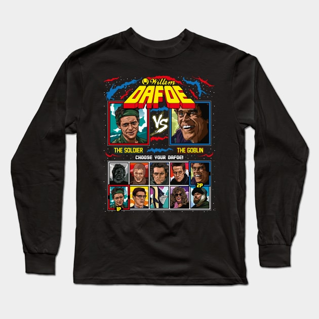 Willem Dafoe Fighter Long Sleeve T-Shirt by RetroReview